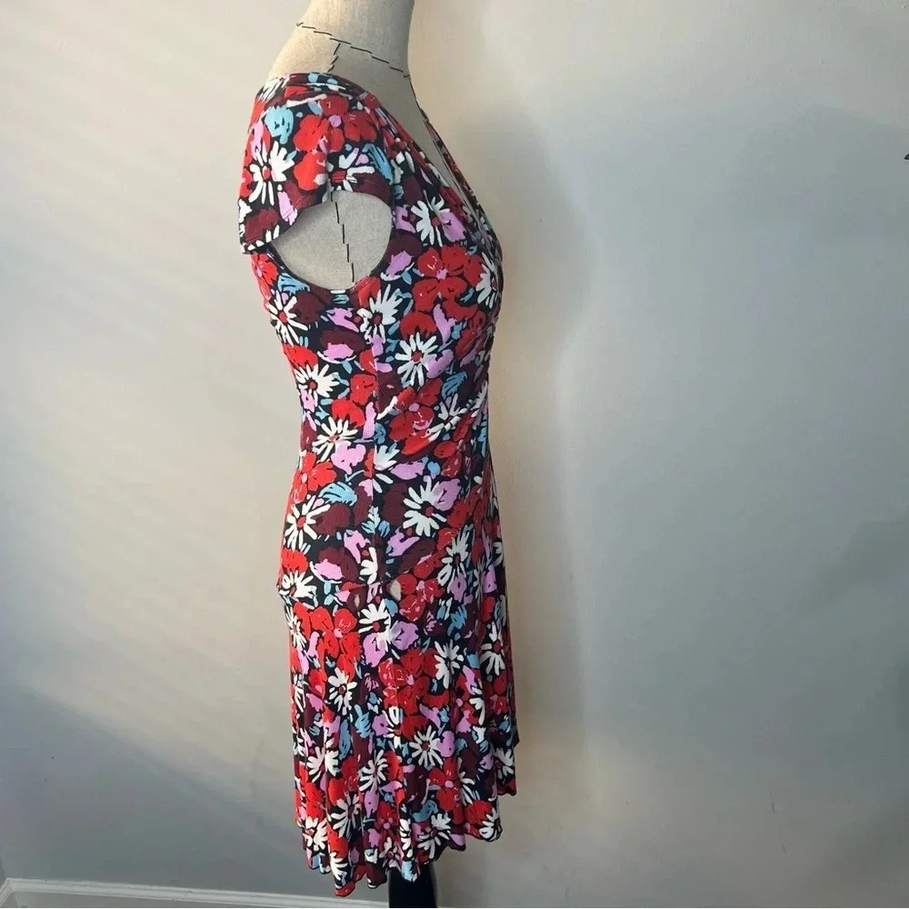 Free People floral y2k sweetheart neckline dress size small